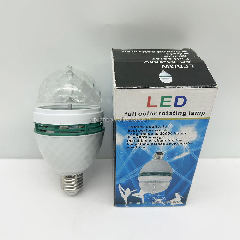 Lampe led rotative milticouleur avec branchement